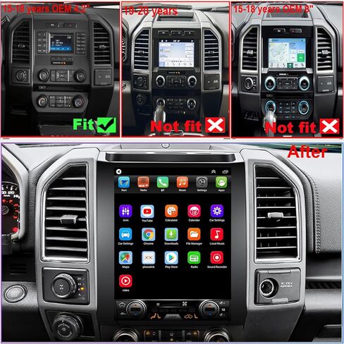 لترقية راديو Ford F150 2015 2015 2017 ، نظام استريو CPU 8Core ، شاشة تعمل باللمس 12.1 بوصة ، CarPlay و Android Auto in Kuwait