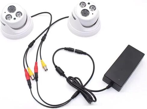 12V DC Power Splitter Cable Connector Female to Male Adapter 2/3/4/5/6/8 Way 5.5 X 2.1mm 40cm Long(1 Female to 6 Male) in Saudi Arabia