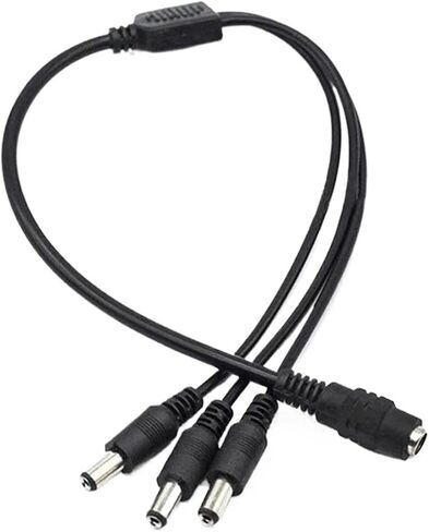 12V DC Power Splitter Cable Connector Female to Male Adapter 2/3/4/5/6/8 Way 5.5 X 2.1mm 40cm Long(1 Female to 6 Male) in Saudi Arabia