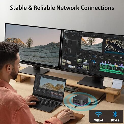 Mini PC Intel N5105, 8GB+128GB M.2 SSD Micro PC, Win11 Mini Computer, WiFi-6/BT 4.2, Compact Business Mini Desktop PC for Office, Design, Gaming & Industrial Use (Intel N5105, 8GB+128GB) in Kuwait