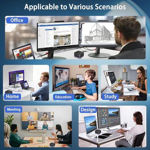 Mini PC Intel N5105, 8GB+128GB M.2 SSD Micro PC, Win11 Mini Computer, WiFi-6/BT 4.2, Compact Business Mini Desktop PC for Office, Design, Gaming & Industrial Use (Intel N5105, 8GB+128GB) in Kuwait
