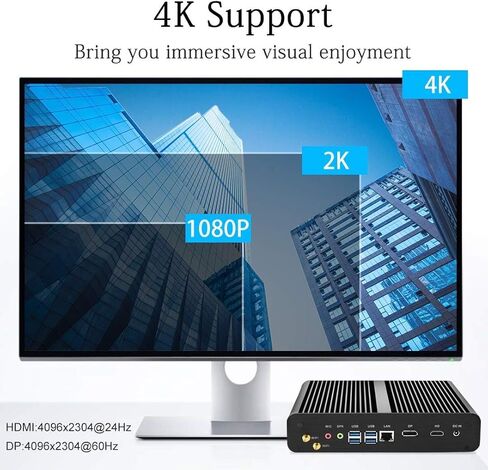 MSECORE MINI MINI PC ، كمبيوتر سطح المكتب مع CORE I7-8565U ، 8G DDR4 RAM ، 256G NVME SSD ، 4K ، 1*HDMI ، 1*DP ، VESA ، Windows 11 Pro in Kuwait
