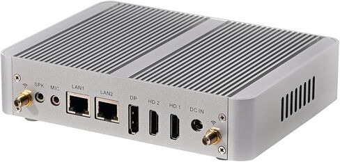 Hunsn بدون مروحة كمبيوتر صغير ، كمبيوتر سطح المكتب ، HTPC ، Kodi Box ، Intel N100 ، Windows 11 Pro أو Linux Ubuntu ، BM34 ، 8 X USB ، 2 X LAN ، DP ، 2 X HDMI ، 16G RAM 256G SSD 1TB HDD in Kuwait