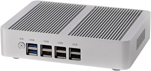 Hunsn بدون مروحة كمبيوتر صغير ، كمبيوتر سطح المكتب ، HTPC ، Kodi Box ، Intel N100 ، Windows 11 Pro أو Linux Ubuntu ، BM34 ، 8 X USB ، 2 X LAN ، DP ، 2 X HDMI ، 16G RAM 256G SSD 1TB HDD in Kuwait