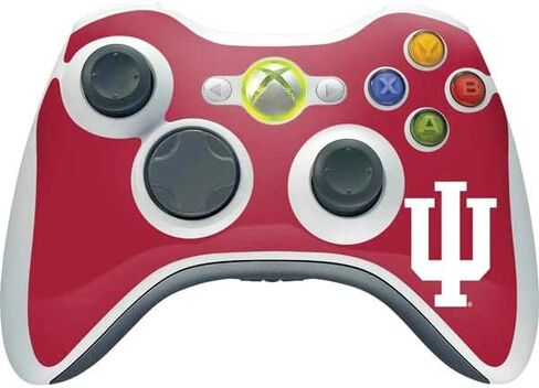 Skinit Skinit Gaming Gaming Skiner مع وحدة التحكم اللاسلكية Xbox 360 - تصميم شعار جامعة إنديانا المرخص رسميًا in Saudi Arabia