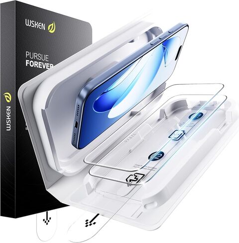 WSKEN for iPhone 17 Pro Max Screen Protector - AR Original Visual, Case Friendly Shatterproof Screen Protector 17 Pro Max Anti Glare Tempered Glass with Zero Bubble Installation Box, 2 PCS in Kuwait