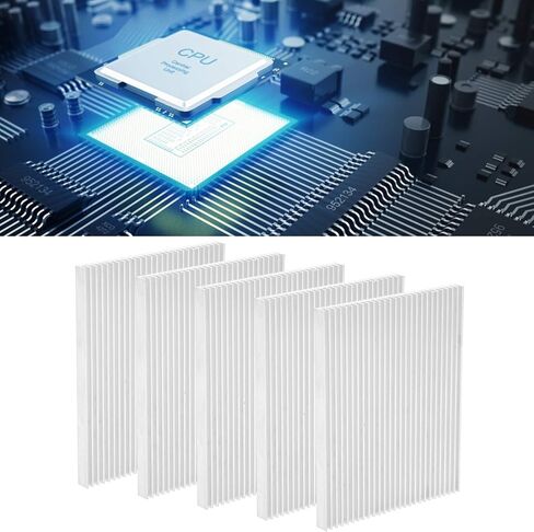 5Pcs Heatsink Cooler Cooling,Oscilloscope Heat Sink, Aluminum Heat Sink Probe 200mhz Pp215 Fin CPU Aluminum Cooling Heat Dissipating Parts 100 X 80 X 7MM in Saudi Arabia