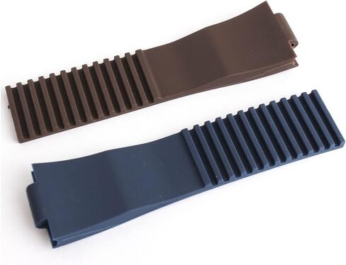Hferht 25 * 12mm Zwart Brown Blue Plue Silicone Rubber Watch Band Band Watchband Belt مع حزام Ulysse Nardin in Kuwait