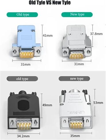9Pin RS232 Connector Mini DB9 Male Female Solderless Joint Plug Industrial Grade Upgraded Universal 485/422 Serial Port Adapter(Female-Solid Pin-P) in Saudi Arabia