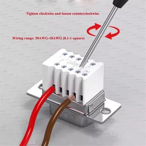 9Pin RS232 Connector Mini DB9 Male Female Solderless Joint Plug Industrial Grade Upgraded Universal 485/422 Serial Port Adapter(Female-Solid Pin-P) in Saudi Arabia
