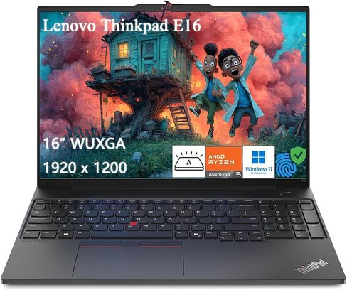 Lenovo Thinkpad E16 Business Business Captop ، 16 "Wuxga ، AMD Ryzen 5 7530U (Beat I7-1165G7) ، ما يصل إلى 4.5 جيجا هرتز ، ذاكرة وصول عشوائي 16 جيجا بايت ، 512 جيجا بايت PCIe SSD ، بصمات الأصابع ، HDMI ، RJ-45 ، Wi-Fi 6 ، خلفية ، Windows 11 Pro ، in Saudi Arabia
