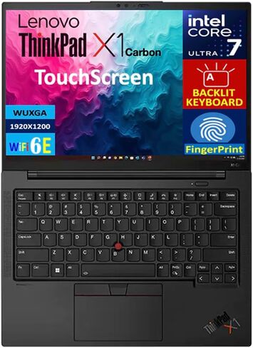 Lenovo ThinkPad X1 Carbon AI Business Laptop 14.0" Touchscreen WUXGA Display (Intel Core Ultra 7 155U, 32GB LPDDR5X, 1TB PCIe SSD, Intel Graphics, Backlit KB, Win 11 Pro) w/Dockztorm Hub in Saudi Arabia