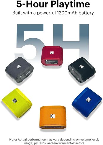 مكبر صوت Kodak Soundbrix ™ Bluetooth مع HD Sound Portable IPX4 مقاومة للماء حتى 5H وقت اللعب v5.4 للحفلة المنزلية في الهواء الطلق الشاطئ الأدوات الإلكترونية هدية عيد ميلاد هدية أصفر قابلة للتكديس in Kuwait