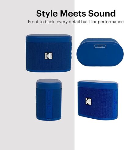 مكبر صوت Kodak Soundbrix ™ Bluetooth مع HD Sound Portable IPX4 مقاومة للماء حتى 5H وقت اللعب v5.4 للحفلة المنزلية في الهواء الطلق الشاطئ الأدوات الإلكترونية هدية عيد ميلاد هدية أصفر قابلة للتكديس in Kuwait
