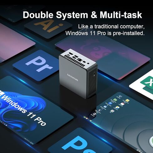GEEKOM IT11 MINI PC (دعم الجودة لمدة 3 سنوات) ، Intel 11th Gen I5-1135G7 (حتى 4.2 جيجا هرتز) ، ذاكرة الوصول العشوائي 16GB 512GB M.2 NVME PCIE SSD NUC1 MINI COMPUTER in Kuwait