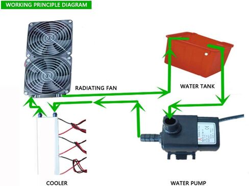 برودة أشباه الموصلات ، DC 12V 4/6 شريحة أشباه الموصلات التبريد ، جهاز تبريد الهواء المبرد للآلة DIY لمكيف الهواء للحيوانات الأليفة بتبريد الفضاء (6 دبوس) in Saudi Arabia