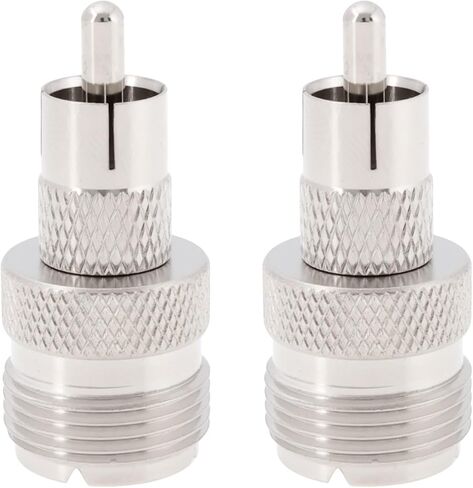 2pcs UHF SO239 أنثى إلى RCA ذكر موصل كابل Coax Coaxial محول متوافق مع أجهزة الراديو Heathkit Ham in Kuwait