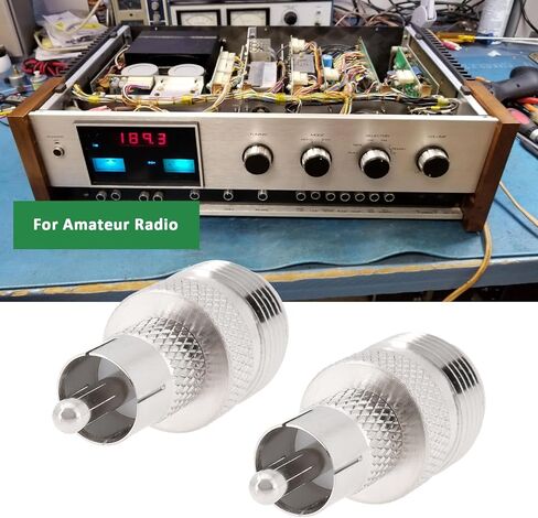 2pcs UHF SO239 أنثى إلى RCA ذكر موصل كابل Coax Coaxial محول متوافق مع أجهزة الراديو Heathkit Ham in Kuwait