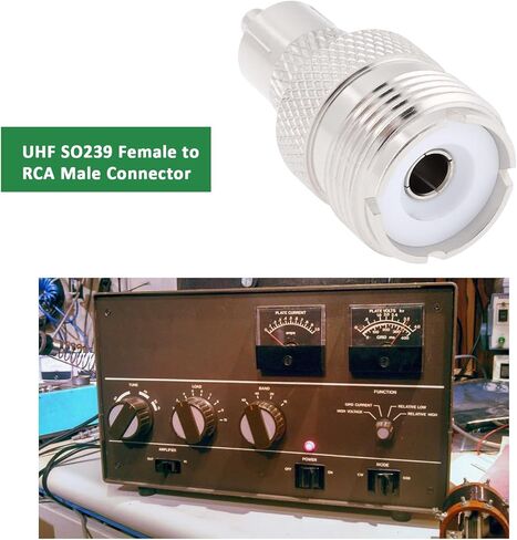 2pcs UHF SO239 أنثى إلى RCA ذكر موصل كابل Coax Coaxial محول متوافق مع أجهزة الراديو Heathkit Ham in Kuwait