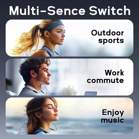 سماعات Bluetooth ، Bluetooth 5.4 Stereo APTX اللاسلكي سماعات الأذن باس مغناطيسي النطاق المغناطيسي IPX7 ماء Bluetooth Pluetooth Plit-In مع وقت اللعب 40 ساعة ، سماعات خفيفة الوزن للرياضة ، الجيم ، الجري. in Saudi Arabia