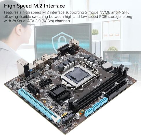 Zopsc H110 Gaming Motherboard LGA 1151 ATX Desktop Motherboard for 6th 7th 8th Gen 14nm CPU with 2X DDR4 M.2 NVMe NGFF 6GB s PCIe Slots in Saudi Arabia