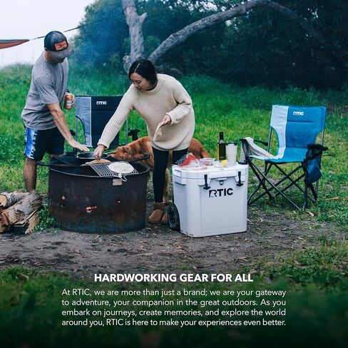 كرسي RCTIT Ultra-tough محمول للطي للتخييم ، في الهواء الطلق ، صيد الأسماك ، الشاطئ ، مع راحة ذراع وحامل الكوب ، يطوي بسرعة لسهولة التخزين في كيس حمل ، أسود in Kuwait