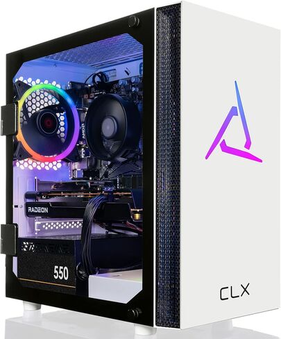 CLX Set Gaming PC - Intel Core I7 13700f 2.1GHz ، Geforce RTX 4060 ، 1TB NVME M.2 SSD ، 16GB DDR5 Black Memory ، CPU AIR COWNER ، WIFI ، Windows 11 Home ، White in Kuwait