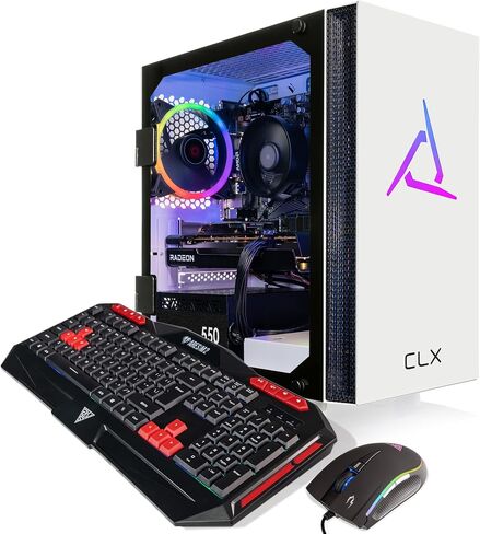 CLX Set Gaming PC - Intel Core I7 13700f 2.1GHz ، Geforce RTX 4060 ، 1TB NVME M.2 SSD ، 16GB DDR5 Black Memory ، CPU AIR COWNER ، WIFI ، Windows 11 Home ، White in Kuwait