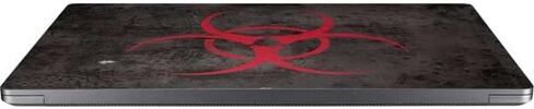 Skinit Laptop Sched Skin متوافق مع الكمبيوتر المحمول العالمي 16in (13 × 9.4in) - Skinit في الأصل التصميم الأحمر الحيوي المصمم Biohazard in Saudi Arabia