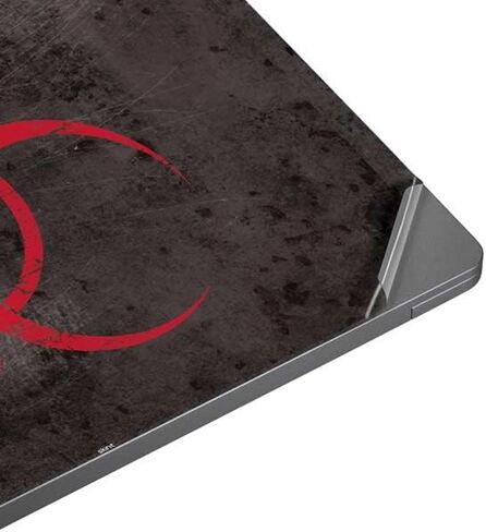 Skinit Laptop Sched Skin متوافق مع الكمبيوتر المحمول العالمي 16in (13 × 9.4in) - Skinit في الأصل التصميم الأحمر الحيوي المصمم Biohazard in Saudi Arabia