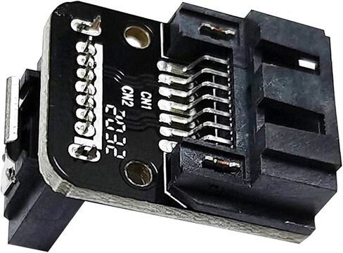 SATA 7Pin Female to Male Adapter 90 Degree Angle Elbow Adapter 6Gbps 90 Degree SATA Up/Down for Motherboard Mainboard(Positive Direction) in Saudi Arabia