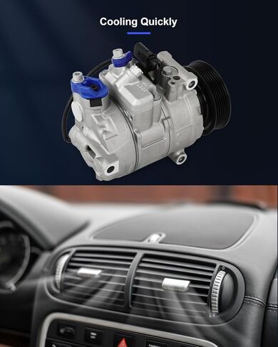 ECCPP A/C Compressor with Clutch 2004-2005 Fit for Audi A3 Quattro 2.0L CO 11048JC AC Compressor in Kuwait