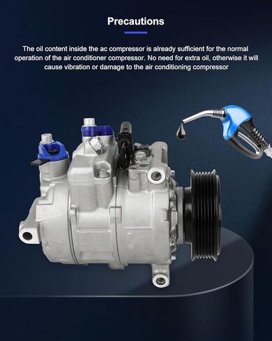 ECCPP A/C Compressor with Clutch 2004-2005 Fit for Audi A3 Quattro 2.0L CO 11048JC AC Compressor in Kuwait