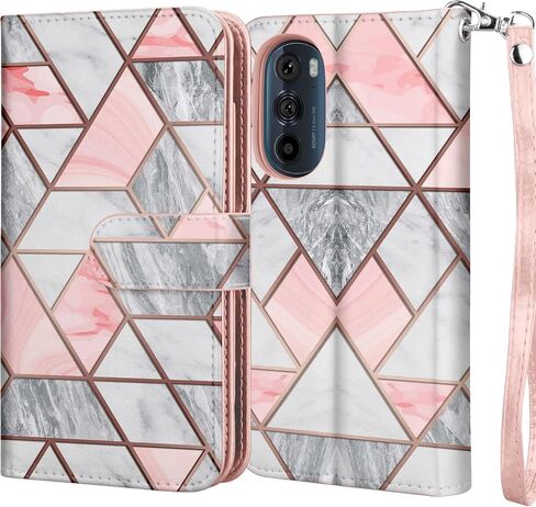 حالة محفظة NJJEX لـ Moto Edge Plus 2022 ، لـ Motorola Edge+ 5G UW 2022/EDGE 30 PRO/EDGE X30 CASE ، [9 فتحات البطاقة] PU LEATHER FOLIO in Kuwait