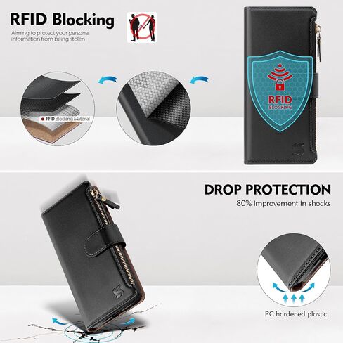 Compatible with Samsung Galaxy Z Fold7 5G Wallet Case with Card Holder,Fold 7 Phone Case Women Men RFID Blocking PU Leather Flip Protective Cover Wrist Strap Credit Card Slots,Blue in Kuwait