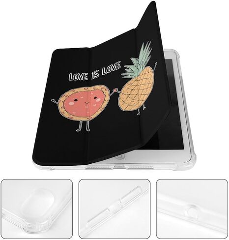 الحب هو حب أناناس بيتزا مع حامل القلم رفيع الخفيفة الوزن Trifold حامل متوافق مع iPad mini 4/5/6 mini4/5 （7.9in） in Kuwait