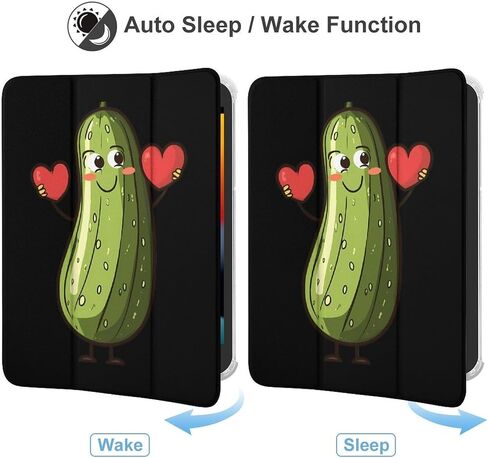 Cucumber Pickle Love Case مع حامل القلم Trifold Trifold Stand متوافق مع iPad Mini 4/5/6 Mini6 （8.3in） in Kuwait