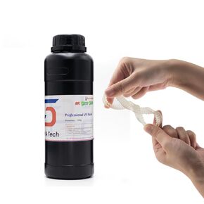 Siraya Tech Tenacious 3D Printer Resin Flexible 405nm UV-Curing Resin with High Impact Resistance Standard Photopolymer Resin for LCD DLP 3D Printing (1000g, Clear)