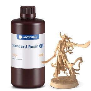 راتنج طابعة ANYCUBIC ثلاثي الأبعاد، راتنج قياسي 8K مطور V2، متانة وقوة معززة، رائحة أقل، راتنج طباعة ثلاثي الأبعاد عالي الدقة لجميع طابعات LCD الراتنج ثلاثية الأبعاد (رمادي، 1 كجم)