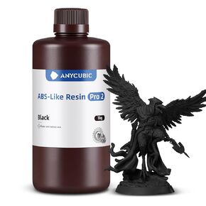 راتنج طابعة ANYCUBIC ثلاثي الأبعاد، راتنج يشبه ABS Pro 2 مع قوة ومتانة معززة، أداء أعلى بكثير من الراتنج الشبيه بـ ABS، رائحة منخفضة، متوافق على نطاق واسع مع جميع طابعات الراتنج ثلاثية الأبعاد (رمادي، 1 كجم)