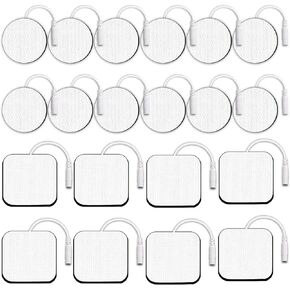 TENS Unit Replacement Pads, Combination 20 PCS Multiple Sizes Electrodes TENS Unit Pads, SM Electrode Patches(pin-in), Latex-Free Self-Adhesive TENS Pads for TENS/EMS Muscle Stimulation Machine