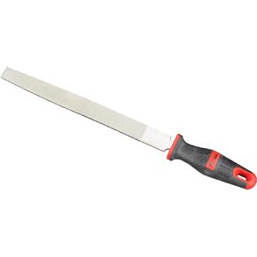 10-Inch Diamond Coated Flat File, Medium #150 Grit, for Glass, Tile, Ceramic and Stone, Granite, Marble, Concrete, Big Comfort Massage Handle Grip, Total Length 14.7-Inches, Glass Ceramic Tile File