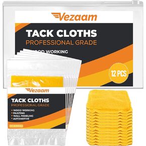 Tack Cloths - 12 Pcs, Remove Dust, Sanding Particles, Clean & Polish, Ideal for Woodworking & Painting, 18x36