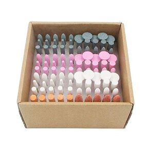 𝐉𝐔𝐍𝐋𝐈𝐗𝐍 100 Pcs Abrasive Grinding Stones with 3/32'' Shank for Rotary Tools Industrial Polishing & Finishing Stones Sanding Drill Bit Grinding Bits Mounted Stones