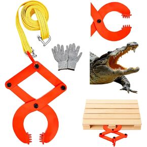 Truck Pallet Puller Clamp Kit 2t/4409lbs Pallet Puller Clamp Truck Pallet Pulling Scissor Grabber Hook and 2" x 13.1ft Tow Strap Nylon Webbing with Gloves for Pulling Pallets Wood Heavy Thing