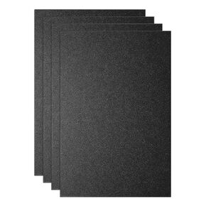 Pack of 10 ABS Plastic Sheet 8" x 12" x 0.060" Thick, Black Moldable Flexible Thermoplastic Panel 1/16" Thick (1.5mm) for Craft Projects, Robotics Competitions - Textured & Smooth Surface