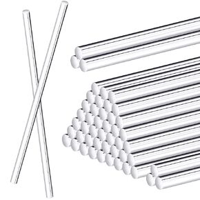 30 Pieces 12 Inch Acrylic Dowel Rods for DIY Crafts 0.25 Inch Diameter Acrylic Round Rods Strip Sticks Cake Topper Rod for DIY Handwork Supplies (Clear)