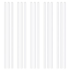 Swpeet 15Pcs Diamete 5mm Length 300mm White Acrylic Dowel Rods Assortment Kit, Clear Acrylic Round Solid Bar DIY Model Material Acrylic Round Stick for Model Making DIY Crafts