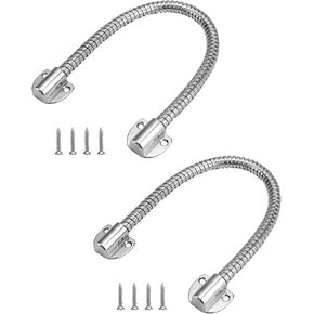 QWORK Door Loop Wire Protector, 1 Pack Steel Flexible Armored Door Cord with End Cap, (16" Long,1/2" OD, 3/8"ID) in Kuwait