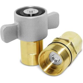 3/4" NPT Wet-Line Wing Nut Heavy Duty Hydraulic Quick Disconnect Coupler/Coupling Set for Live Bed Dump Trailer Hydraulic Systems